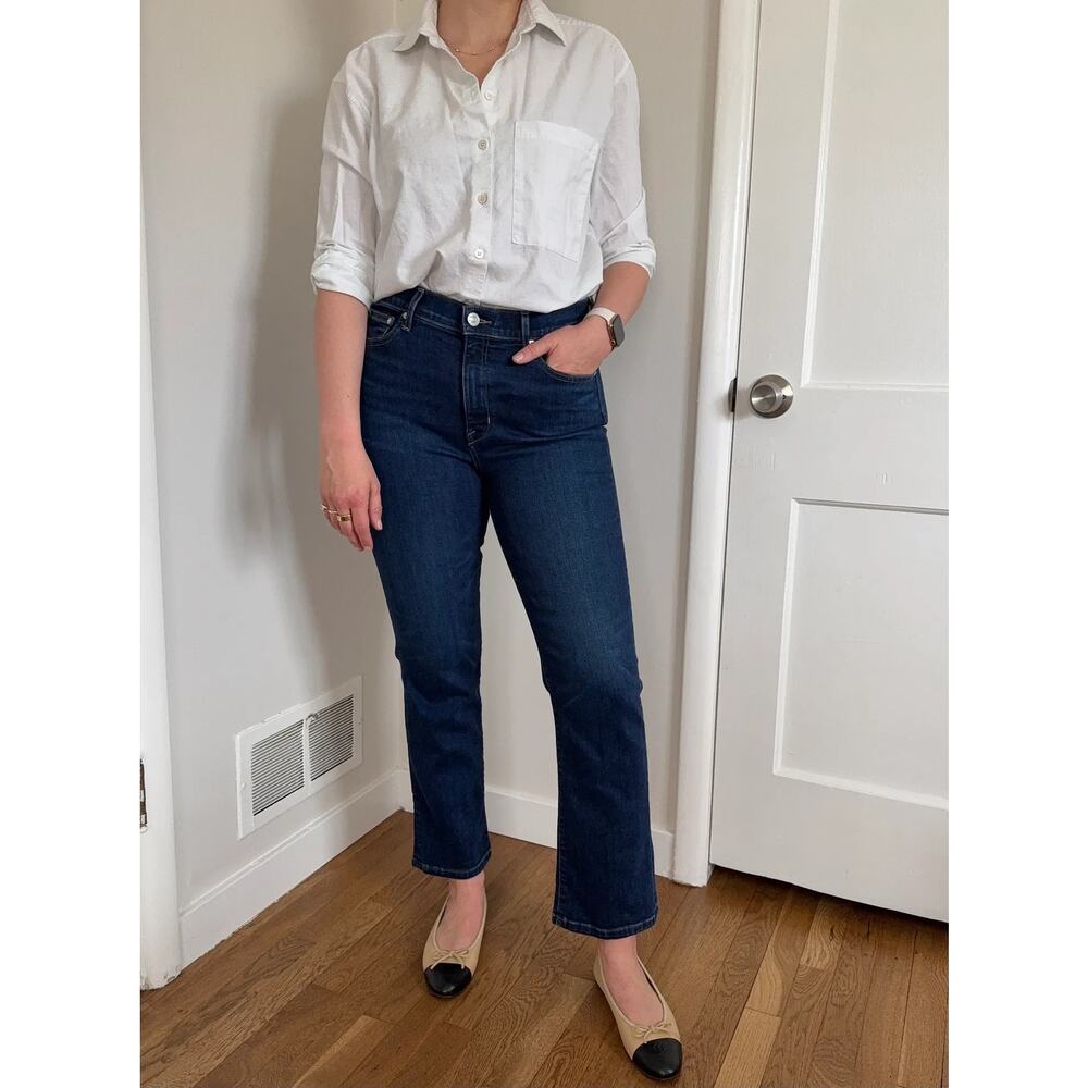 AYR The Pop Straight Leg Jeans Tall 30L Blue Dark Wash USA - Picture 5 of 14